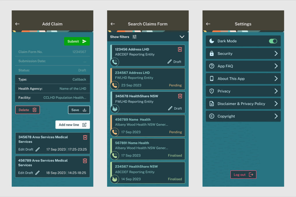 Manage claims function